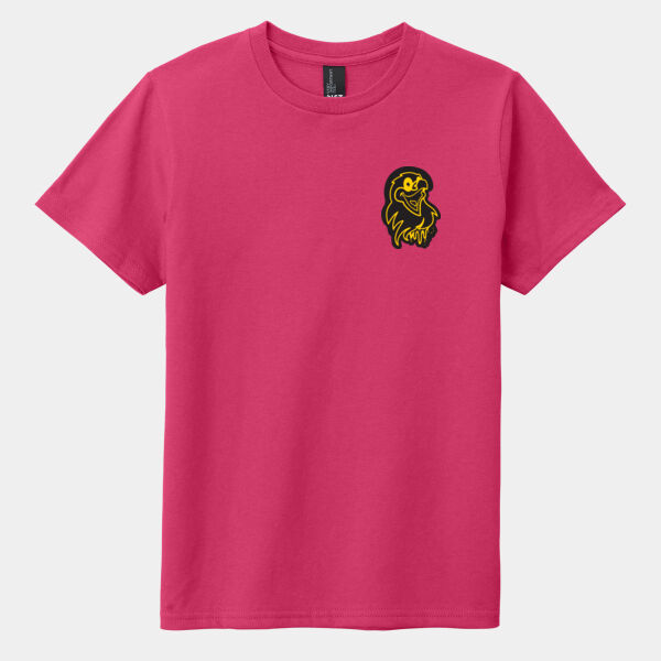 Youth Fairmont Falcons Mascot Flush Pink Tee Thumbnail
