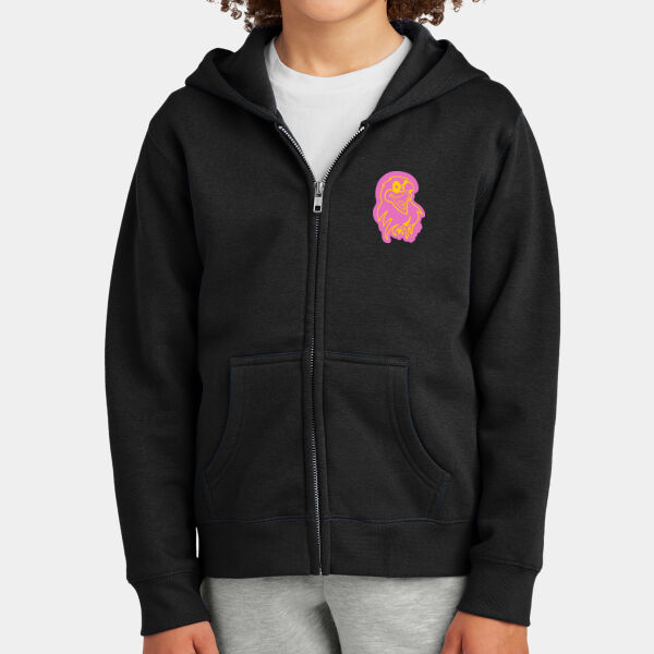 Youth Fairmont Falcons Mascot Zip-Up Hoodie Thumbnail