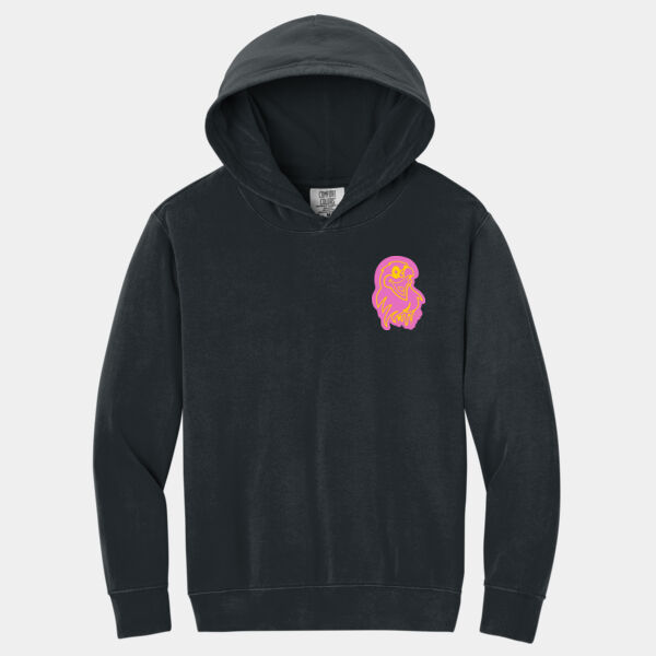 Youth Fairmont Falcons Mascot Black Pullover Hooded Sweatshirt Thumbnail