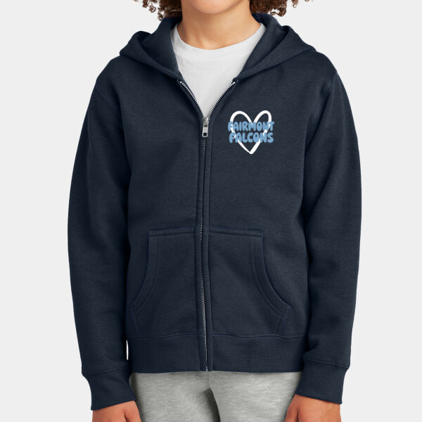 Youth With Love Fairmont PUFF Print Zip-Up Hooded Sweatshirt Thumbnail